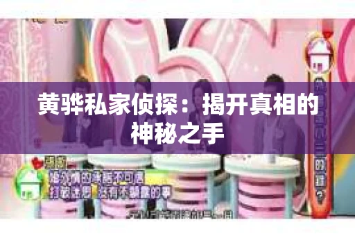 黄骅私家侦探：揭开真相的神秘之手