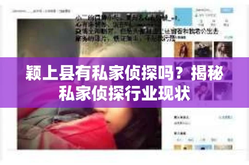 颖上县有私家侦探吗？揭秘私家侦探行业现状