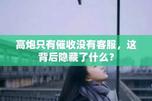 高炮只有催收没有客服，这背后隐藏了什么？