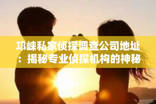邛崃私家侦探调查公司地址：揭秘专业侦探机构的神秘面纱