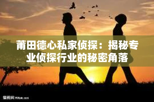 莆田德心私家侦探：揭秘专业侦探行业的秘密角落