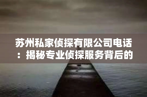 苏州私家侦探有限公司电话：揭秘专业侦探服务背后的故事