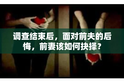 调查结束后，面对前夫的后悔，前妻该如何抉择？