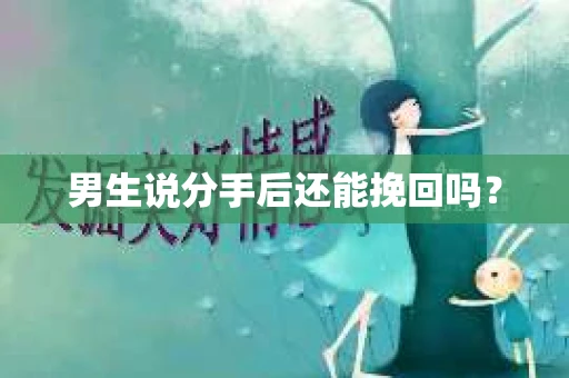 男生说分手后还能挽回吗? 男生说分手后还能挽回吗?