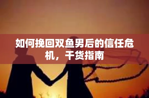 如何挽回双鱼男后的信任危机，干货指南