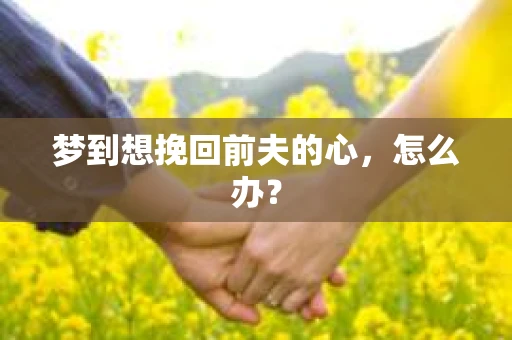 梦到想挽回前夫的心，怎么办？